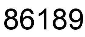 Número 86189 imagen negro