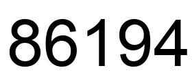 Number 86194 black image