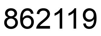 Número 862119 imagen negro