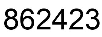 Number 862423 black image