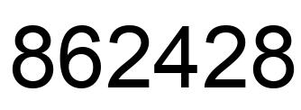 Number 862428 black image