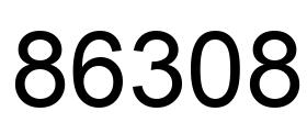Number 86308 black image