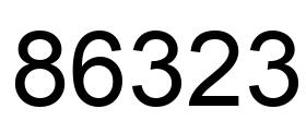 Number 86323 black image
