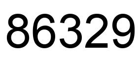 Number 86329 black image