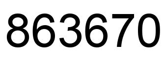 Número 863670 imagen negro
