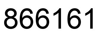 Number 866161 black image