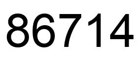 Number 86714 black image