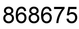 Number 868675 black image
