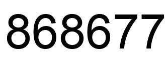 Number 868677 black image