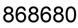 Number 868680 black image