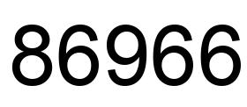 Number 86966 black image