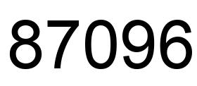 Number 87096 black image