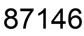 Número 87146 imagen negro