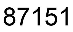 Number 87151 black image