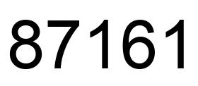 Number 87161 black image
