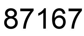 Number 87167 black image