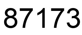 Number 87173 black image