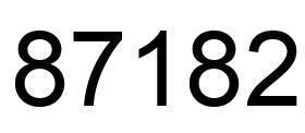 Número 87182 imagen negro