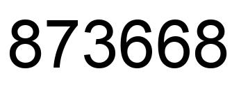 Número 873668 imagen negro
