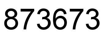 Número 873673 imagen negro