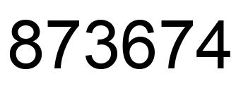 Número 873674 imagen negro