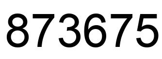 Número 873675 imagen negro