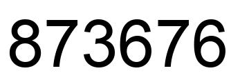 Número 873676 imagen negro