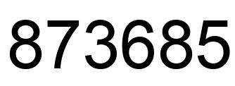 Número 873685 imagen negro