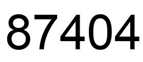 Número 87404 imagen negro