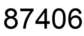Number 87406 black image