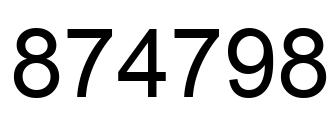Number 874798 black image