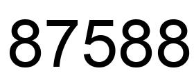 Number 87588 black image