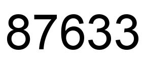 Number 87633 black image