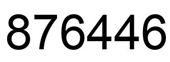 Number 876446 black image