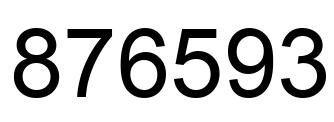Number 876593 black image