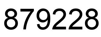 Number 879228 black image