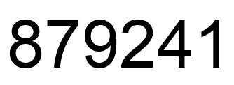 Number 879241 black image
