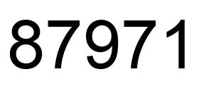 Número 87971 imagen negro
