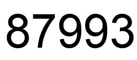 Number 87993 black image