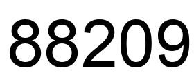Number 88209 black image