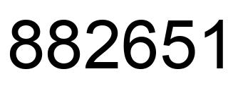 Number 882651 black image