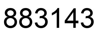Number 883143 black image