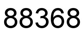 Number 88368 black image
