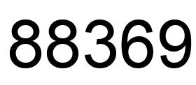 Number 88369 black image