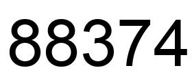 Number 88374 black image