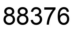 Número 88376 imagen negro
