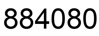 Number 884080 black image