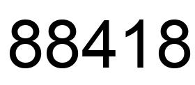 Número 88418 imagen negro