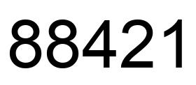 Número 88421 imagen negro