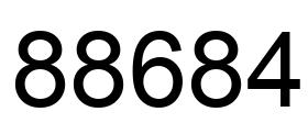 Número 88684 imagen negro